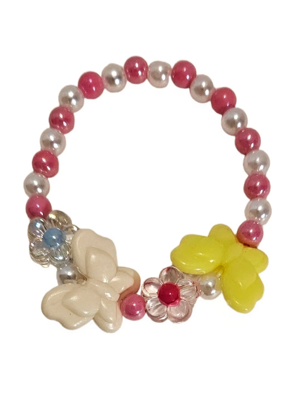 Kids Rainbow Butterfly Jewelry Set with Pink Butterfly Pouch-9 Items